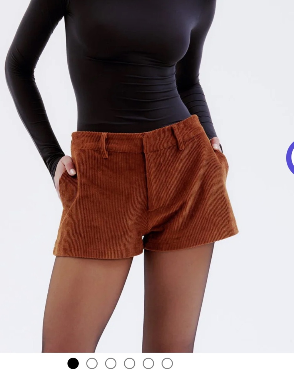 The bar Lennox shorts in brown corduroy